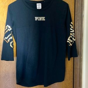 Black PINK shit with Gold sequins